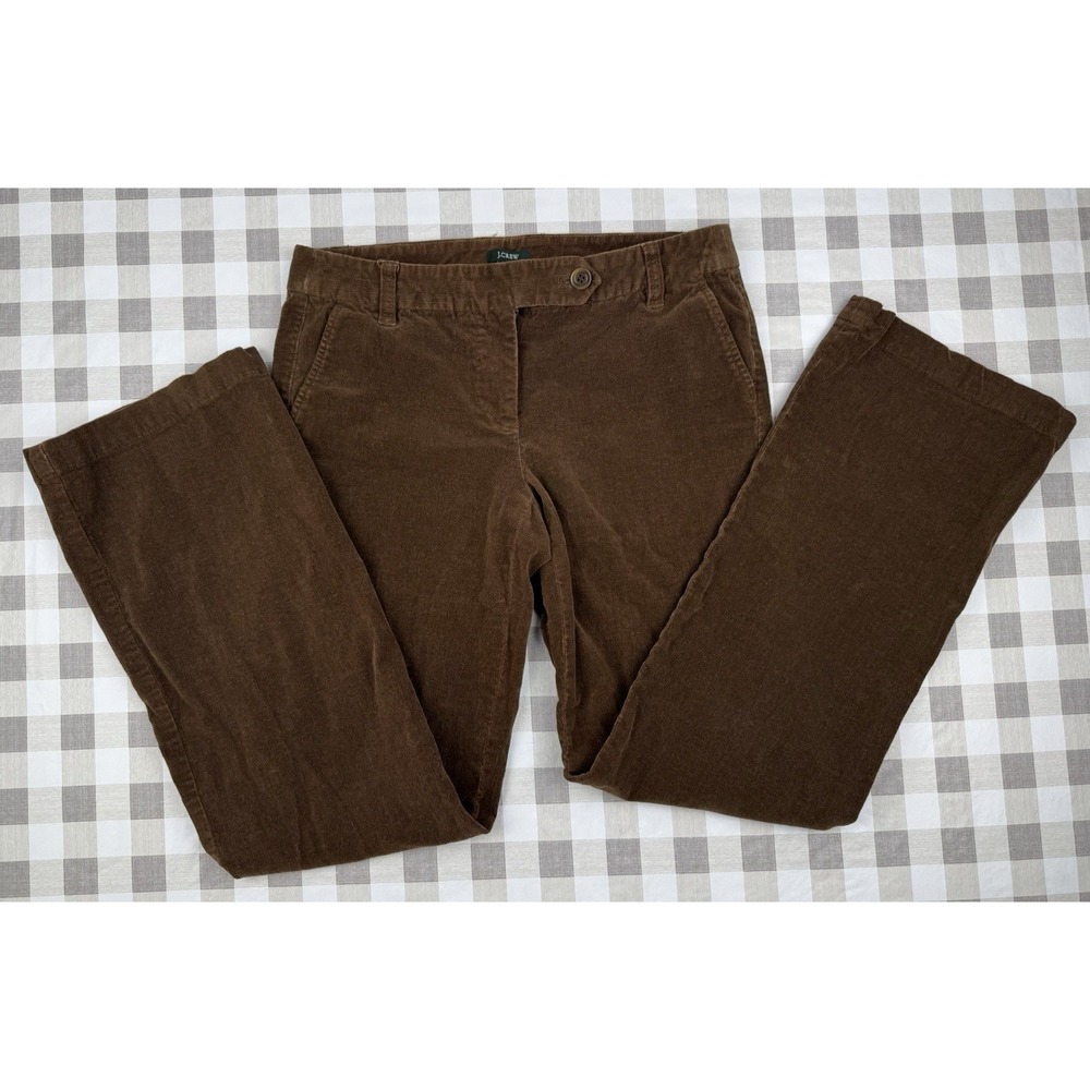 J Crew Brown Corduroy Pants City Fit Straight Leg Fall